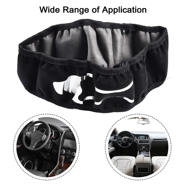 Couvre Volant Ergocar De Voiture Fibre Carbone & Cuir PU Sport Protege Volant Voiture