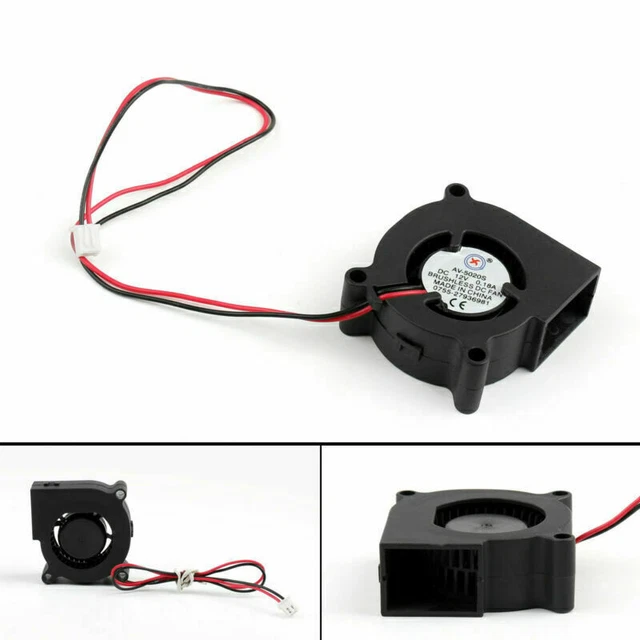 Brushless DC Cooling Blower Fan 12V 5020s 50x50x20mm 0.18Aeeve 2 Pin Wire