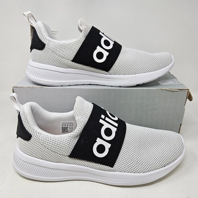 MEN ADIDAS LITE Racer Adapt White Black Athletic Slip-On