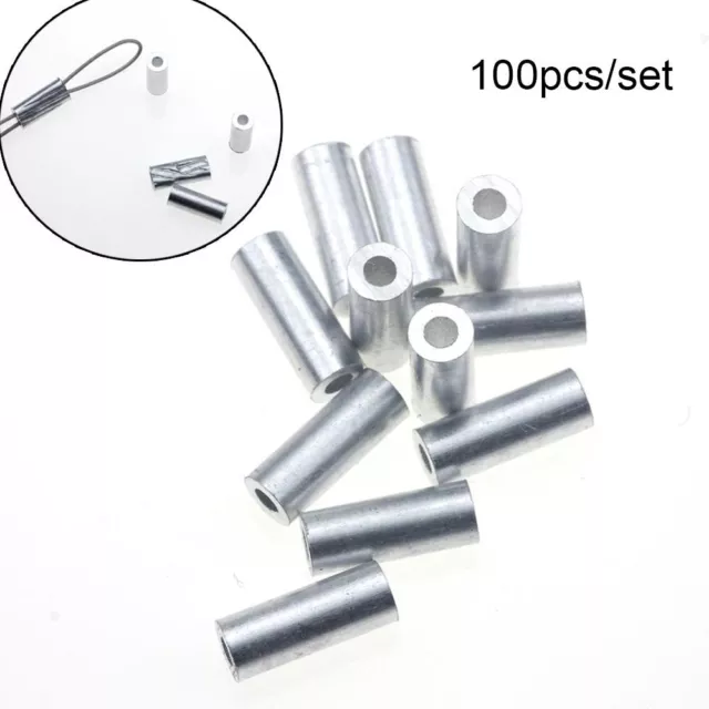 Aluminum Fishing Wire Tube Crimp Sleeve single Aluminum Line Crimping Sleeves