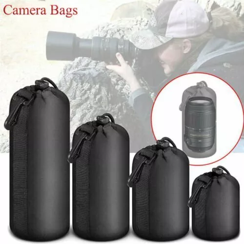 Neoprene DSLR Camera Soft Lens Covers Pouch Protector Padded Bag Case S/M/L/XL