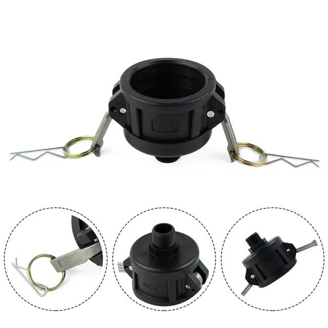 3 Pezzi connettore Serbatoio IBC Filettatura Grossa Adattatore di Scarico Tubo F