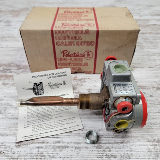 GAS WATER HEATER Thermostat Valve Control w/ (E.C.O.) Robertshaw VW 110