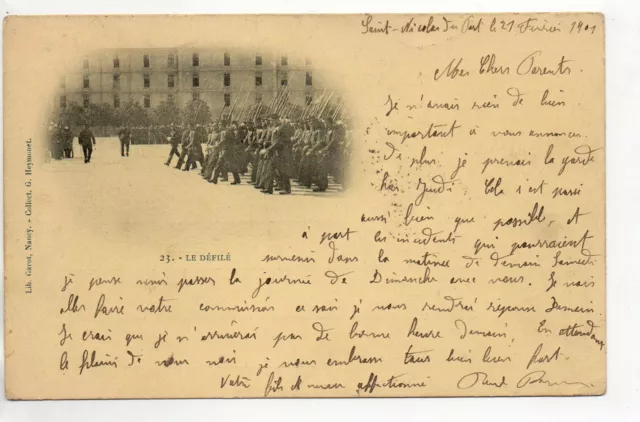 Theme MILITARY LIFE - BARRACKS - CPA 54 - NANCY - St. Nicholas - the parade
