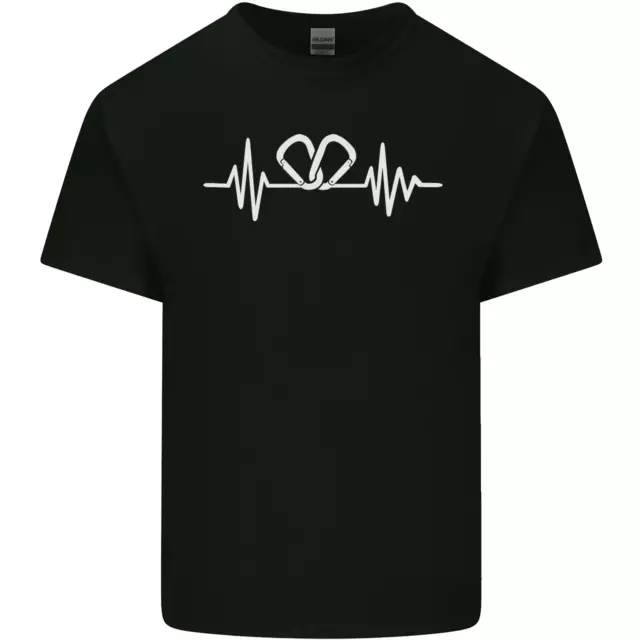 Pulse Rock Climbing Climber Climb ECG Kids T-Shirt Childrens