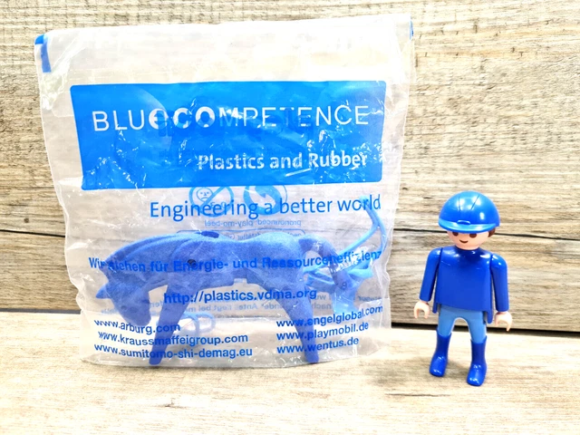 PLAYMOBIL Bluecompetence Cavallo Blu Con Jockey Raro Nuovo Sigillato Giveaway