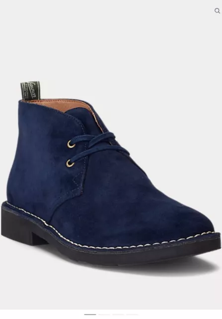 Polo Ralph Lauren Talan Chukka Navy Blue Suede Leather Mens 11 New! $199 🔥🔥🔥