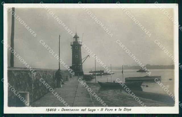 Brescia Desenzano Lago di Garda Faro e Diga Foto cartolina RB7968