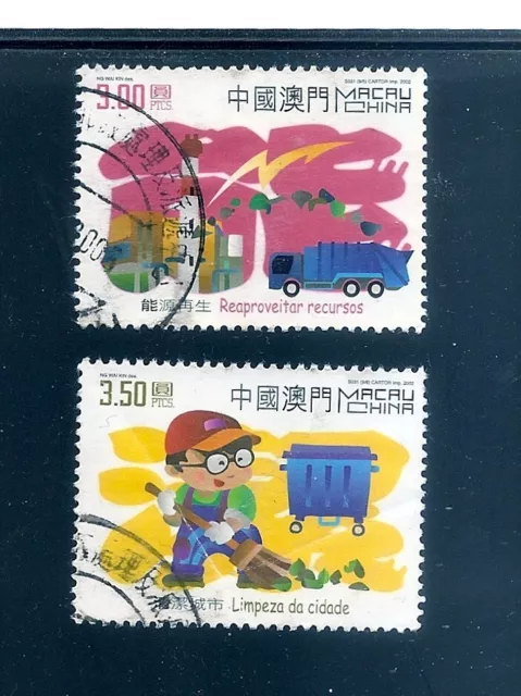 MACAU SAR CHINA 2002 Environmental Protection Scott 1096/7 Fine Used