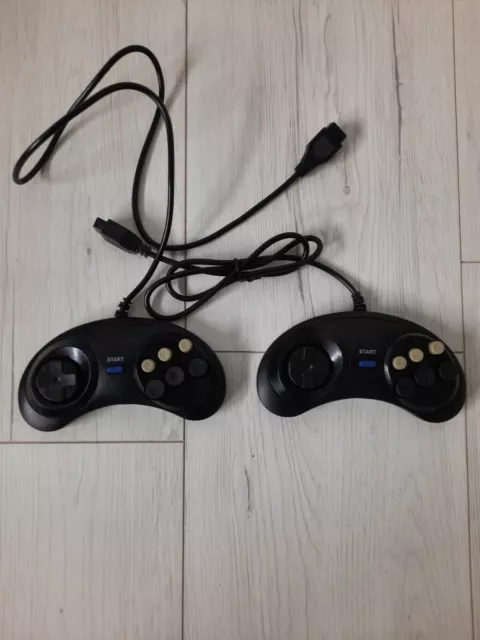 2 X Manettes pour console SEGA MEGADRIVE - MASTERSYSTEM - GENESIS - 6 BOUTONS...