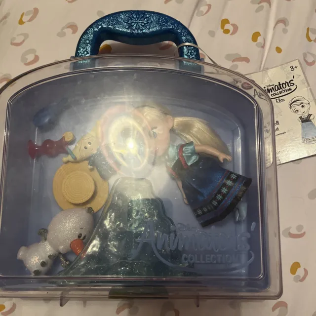 Disney Store Animator’s Collection Playset 5" Mini Doll Carry Case FROZEN - Elsa