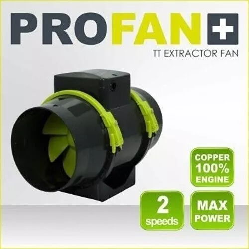 Garden HighPro Extractor Fan TT Max 150mm 6 Inch 2 Speed 405m3/hr - 520m3/hr