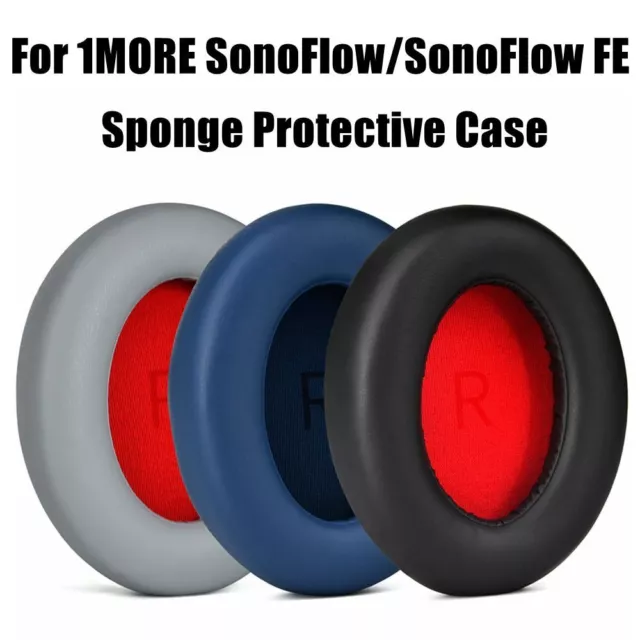 1Pair Protein Leather Ear Pads for 1MORE SonoFlow/SonoFlow FE