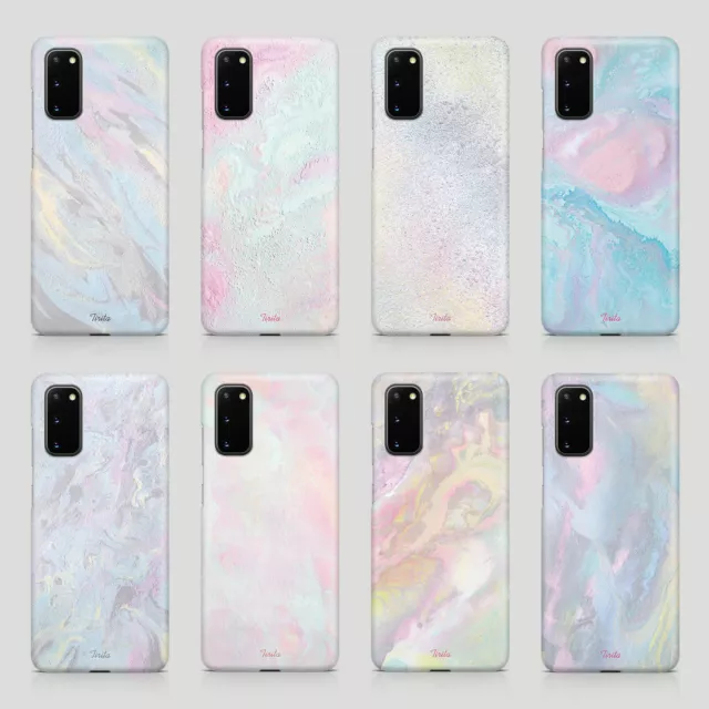 Tirita Phone Case for Samsung S20 S10 S8 S9 S7 Iridescent Colours Marble