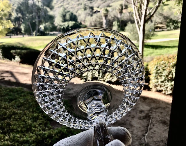 AMERICAN BRILLIANT cut glass compote "Hob Diamond" SIGNED H.P. Sinclaire. VIDEO! 3