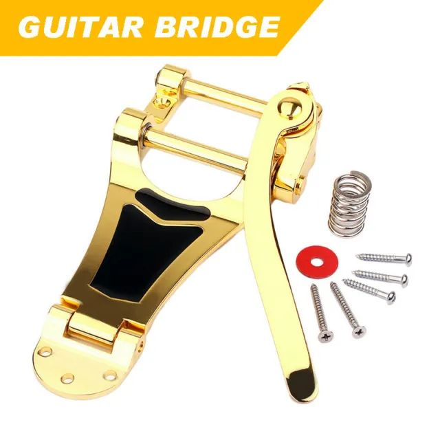 Tremolo Vibrato Bridge Tailpiece With Crank Handle for LP Archtop Guitar b.