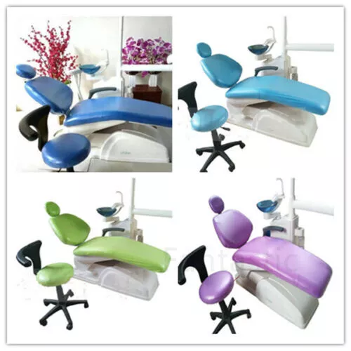 Dental Unit Chair Cover Sleeves Stool Protector PU Headrest Backrest Cushion