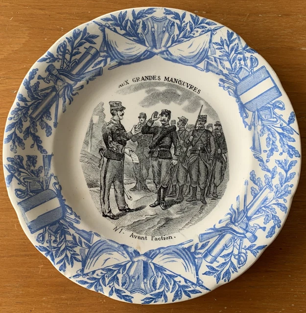 Lot De 3 Grandes Assiettes Parlantes Faïence - Thème Révolution Française - Occasion