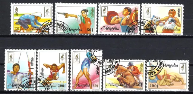 Jeux Olympiques été Mongolie 1996 (45) Yvert n° 2086 à 2094 oblitérés used