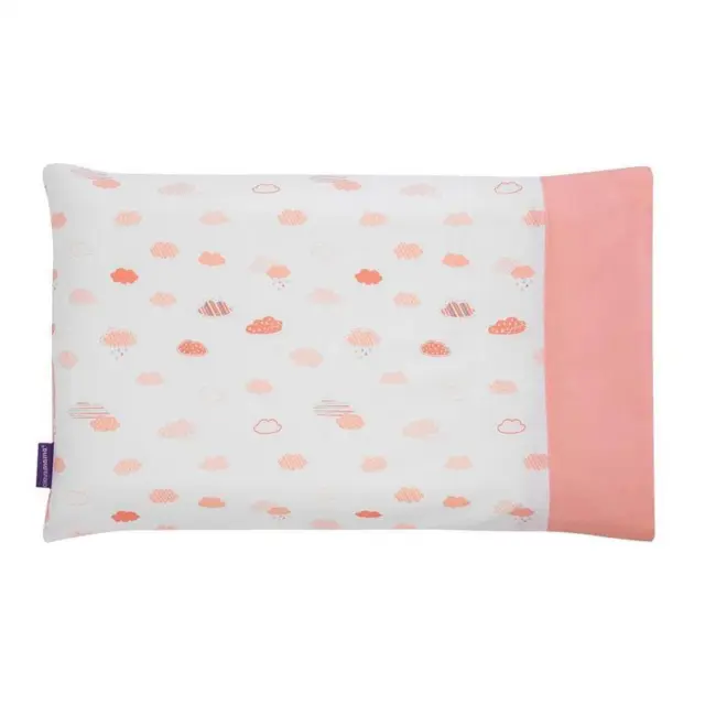 Clevamama Clevafoam Pram Baby Pillow Case, Stroller Pillow Case - Coral