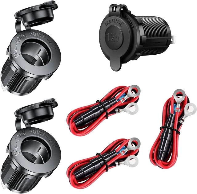 Presa Accendisigari Auto Splitter 1 A 3 Vie, Con Interruttori Singoli E Indicatori LED, Fusibile 15A, 120W, Cavo 15cm. Adattatore 12-24V Per Molteplici Dispositivi.