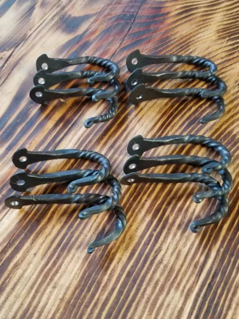 Blacksmith Hand Forged Decorative Iron Hook, Key Hanger, Clothes Hanger 2