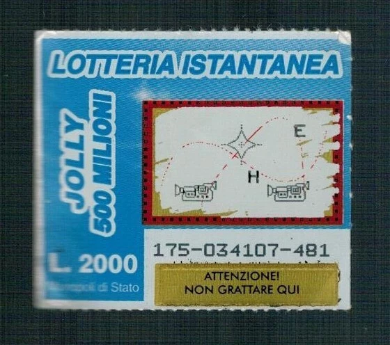 Gratta e vinci gioco LOTTERIA ISTANTANEA ANNI 90