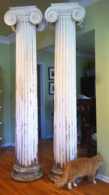 Antique Ionic Greek Revival Columns set of two 10