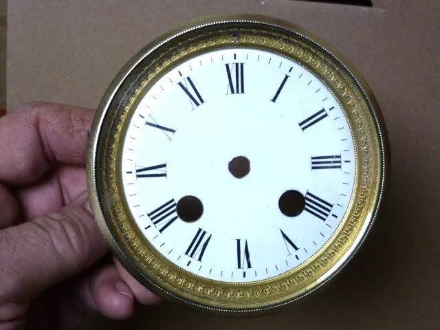 Good Antique French Clock Whate Enamel Dial-Bezel Etc  (Rv)