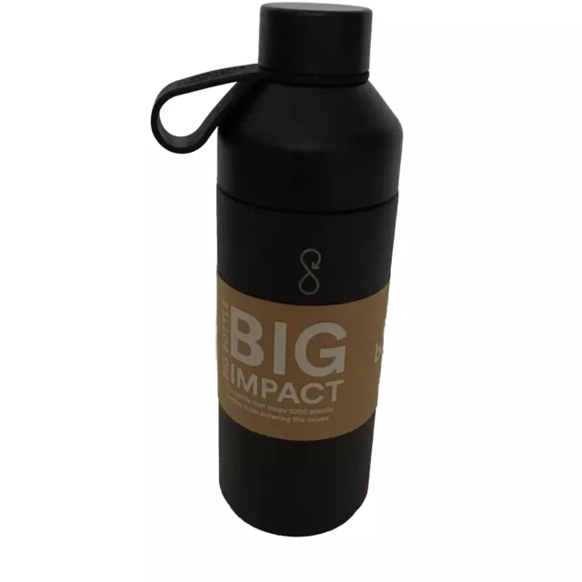 New Big Ocean 1L Bottle Obsidian Black Reusable Water Bottle Stainless Steel