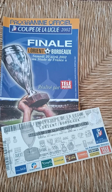 Programme Officiel PSG Vs Bastia - Finale De La Coupe De La Ligue 1995 - Collector Vintage