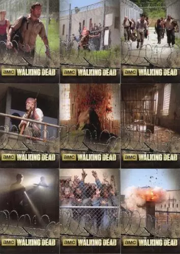 Walking Dead Season 3 Part 1 The Prison Foil Stamped Chase Card Set 9 Cards