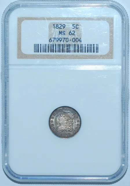 1829 NGC MS62 Capped Bust Half Dime