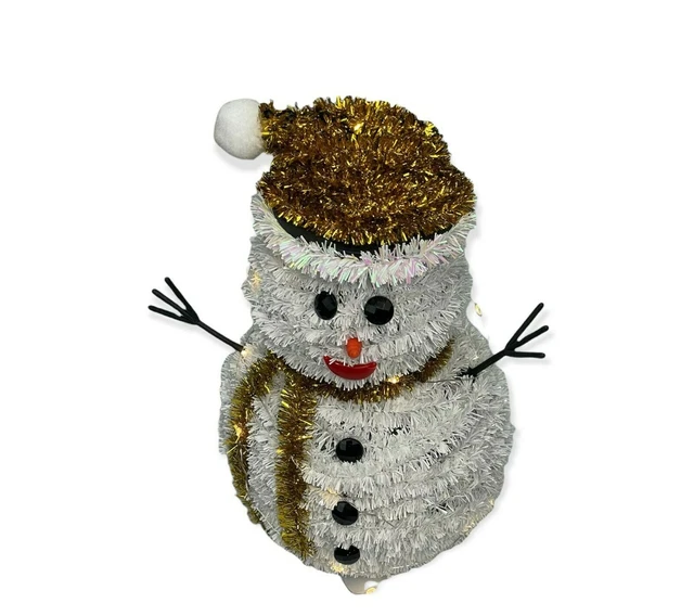 Confezione da 1 o 4 colori tradizionali assortiti decorazione pupazzo di neve vacanze