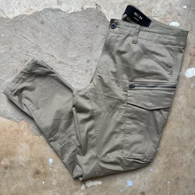 G-Star Raw Rovic Zip 3D Tapered Leg Khaki Beige Cargo Pants Men’s Size 42x32