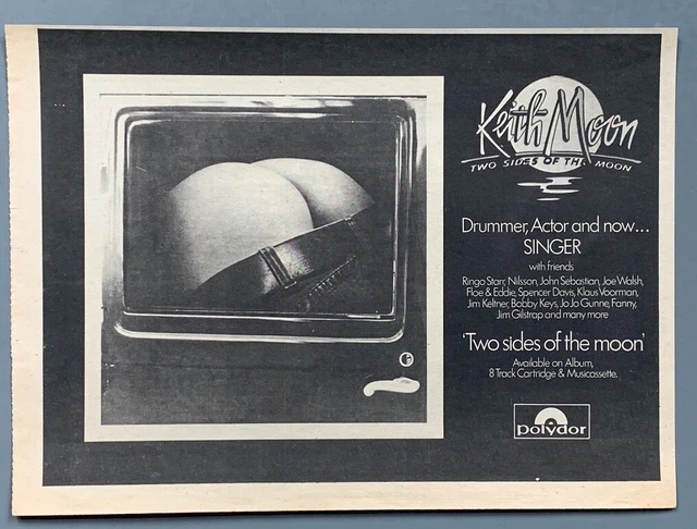 THE WHO KEITH MOON 1975 original ADVERT TWO SIDES OF