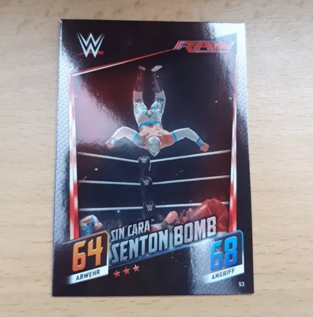 WWE Karte 53 SIN CARA 2015 Slam Attax Then Now Forever Wrestling Foil Card