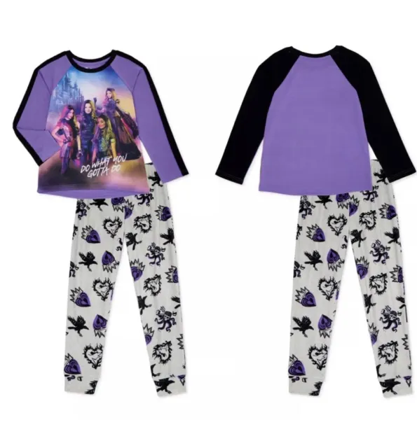 New Disney Descendants Age 4-5 Yrs Long Leg Pyjamas Pjs Loungewear Sleepwear Set