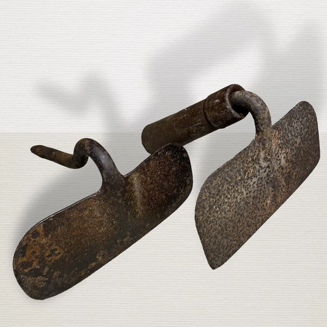 Antique Primitive Garden Hoes/Tillers Heads | Vintage Gardening Tools (2)