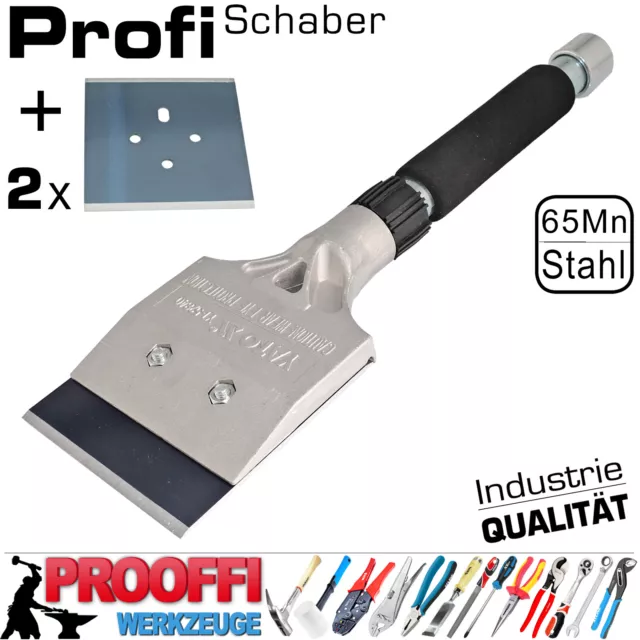 Kraft Bodenschaber Stoßscharre Tapeten Teppich Farb Schaber 350 mm + 2 x Klingen