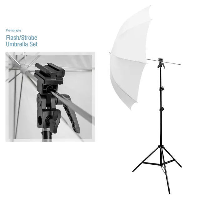 LSP 33" Umbrella Photography Kit 7 ft. Light Stand Flash Bracket B Photo Studio