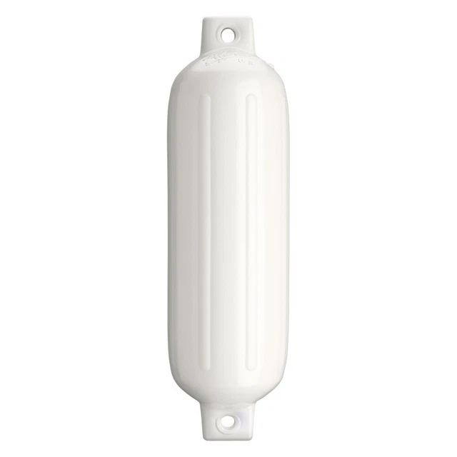 G-4 Series 6.5" D x 22" L White Twin Eye Cylindrical Inflatable Fender