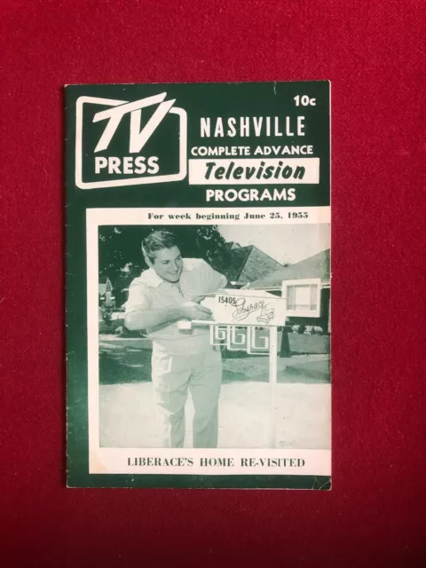 1955, LIBERACE, "TV PRESS" Guide (RARE)  Vintage