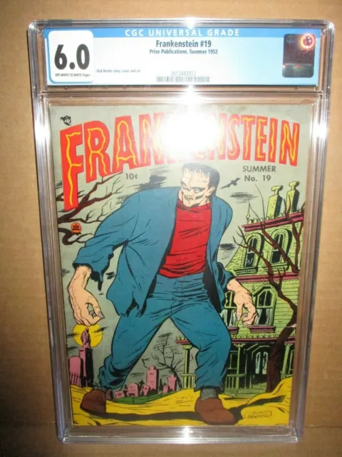 Frankenstein 19 CGC 6.0 FN Pre-Code Horror 1952 CLASSIC MONSTER WALK Prize Comic