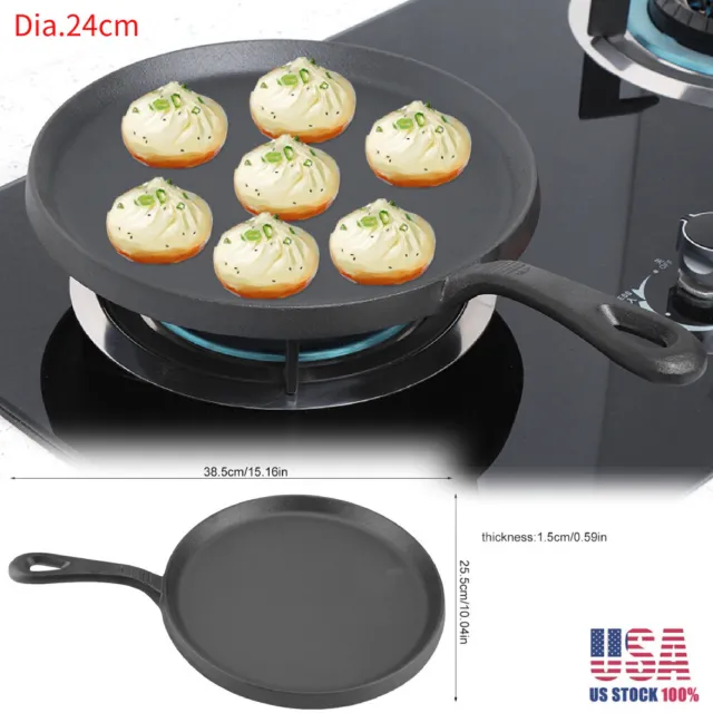 7.6" Flip Double Sided Ceramic Frying Pan Nonstick Cakes Pancake Toast Egg Tool