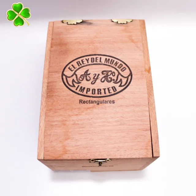 El Rey Del Mundo | Rectangulares Wood Cigar Box Empty -6.75" x 4.75" x 4.25"