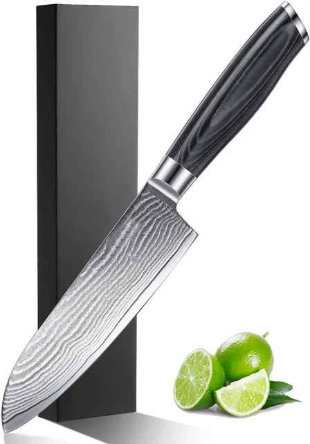 Coltelli Da Cucina, Coltello Di Damasco 17 Cm, Acciaio Damasco VG-10 Di Alta Qua
