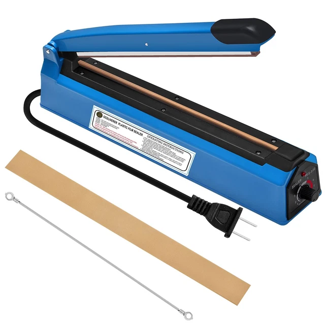 12 inch Impulse Heat Sealer Machine Heat Sealer Impulse Bag Sealer Poly Bag S...