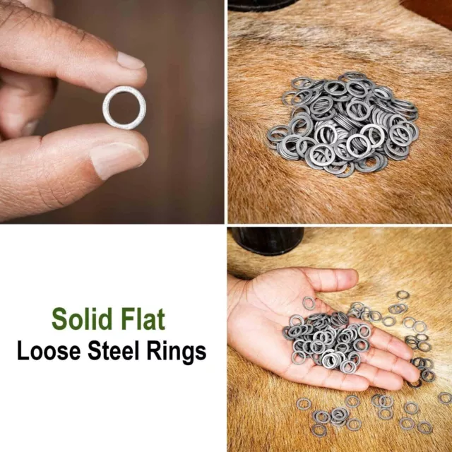 8 mm Chain mail Loose Solid Ring ( WASHER ) Oil Finished Packet of 1 KG