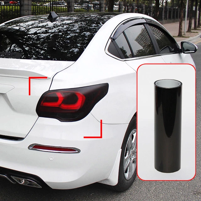 1pc 30x100cm Dark Smoke Black Tint Films Car Headlights Tail lights Vinyl Wrap